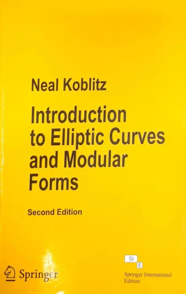 Image of - Introduction to Elliptic Curves and Modular Forms | 2nd Edition | Paperback