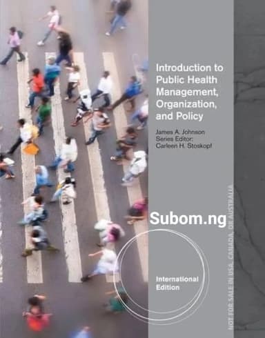 Image of - Introduction to Public Health Management Organization and Policy | Paperback