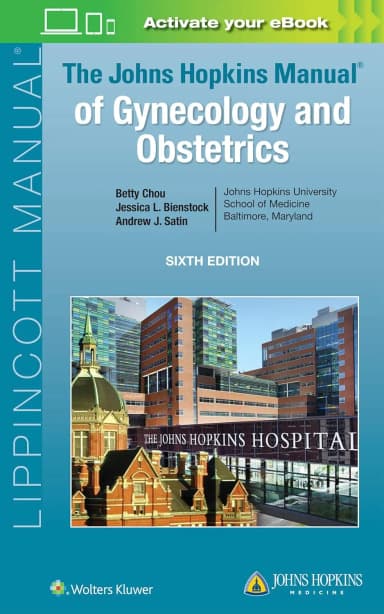 Image of - Johns Hopkins Manual Of Gynecology And Obstetrics 6th Edition | Paperback