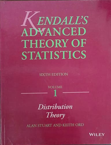 Image of - Kendall's Advanced Theory of Statistics | 6th Edition | Volume 1 | Paperback