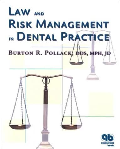 Image of - Law and Risk Management in Dental Practice | Paperback