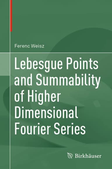 Image of - Lebesgue Points And Summability Of Higher Dimensional Fourier Series | Hardcover