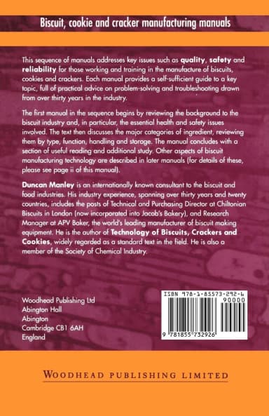 Image of - Manual 1 Ingredients Biscuit Cookie And Cracker Manufacturing Manuals | Paperback