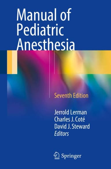 Image of - Manual of Pediatric Anesthesia | 7th Edition | Paperback