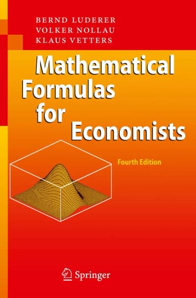 Image of - Mathematical Formulas for Economists | 4th Edition | Paperback
