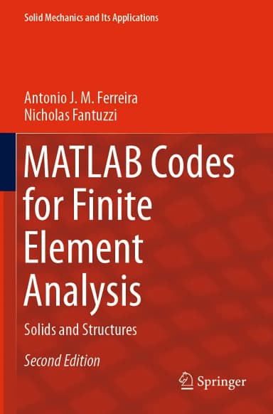 Image of - Matlab Codes For Finite Element Analysis Solids And Structures 2nd Edition | Paperback