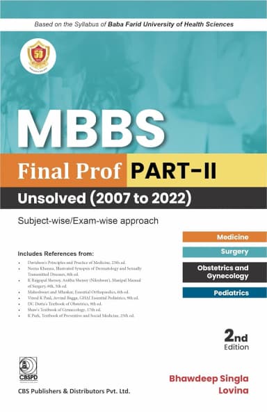 Image of - MBBS Final Prof Part II Unsolved 2007 To 2022 | 2nd Edition | Paperback