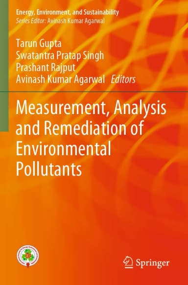 Image of - Measurement Analysis And Remediation Of Environmental Pollutants | Paperback