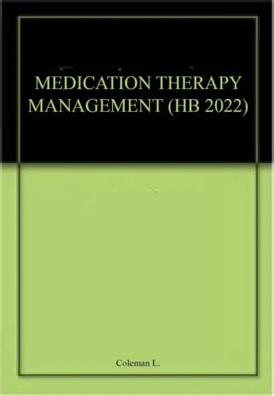Image of - Medication Therapy Management | Hardcover