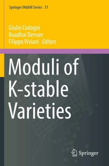 Image of - Moduli Of K Stable Varieties | Paperback