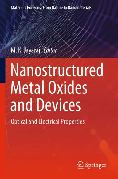 Image of - Nanostructured Metal Oxides And Devices Optical And Electrical Properties | Paperback