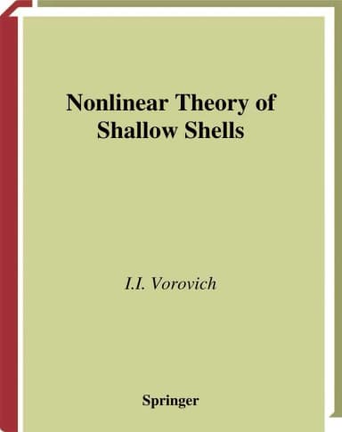 Image of - Nonlinear Theory of Shallow Shells (Applied Mathematical Sciences)