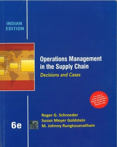 Image of - Operations Management in the Supply Chain Decisions and Cases | 6th Edition | Paperback