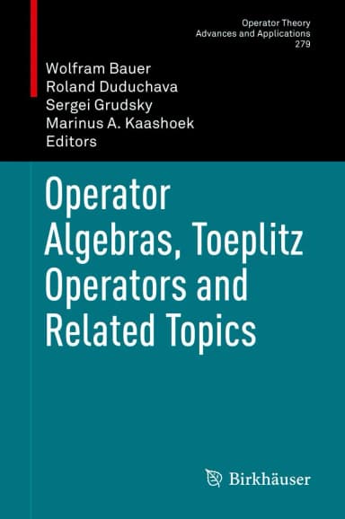 Image of - Operator Algebras Toeplitz Operators And Related Topics | Hardcover
