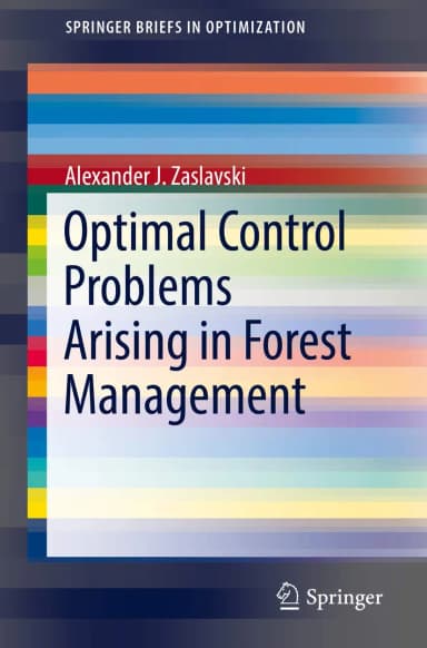 Image of - Optimal Control Problems Arising In Forest Management | Paperback