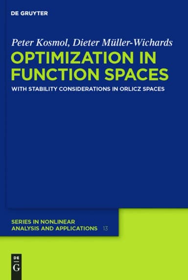Image of - Optimization in Function Spaces | Hardcover