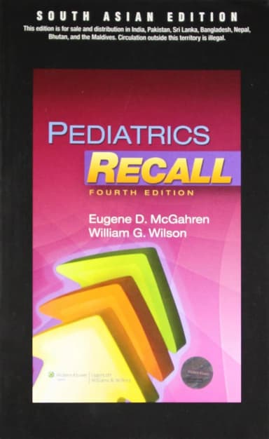 Image of - Pediatrics Recall | 4th Edition