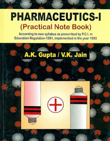 Image of - Pharmaceutics | Part I  Practical Note Book |