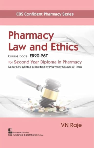 Image of - Pharmacy Law And Ethics For Second Year Diploma In Pharmacy | Paperback