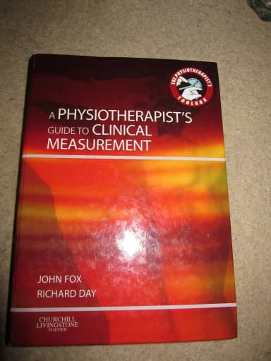 Image of - A Physiotherapist's Guide to Clinical Measurement | Hardcover