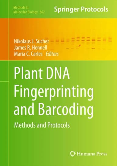 Image of - Plant DNA Fingerprinting and Barcoding Methods and Protocols | Hardcover