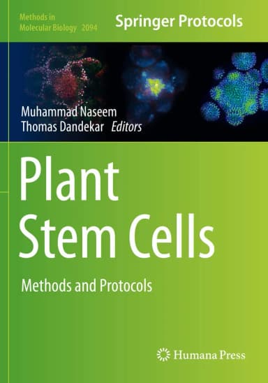 Image of - Plant Stem Cells Methods And Protocols | Paperback