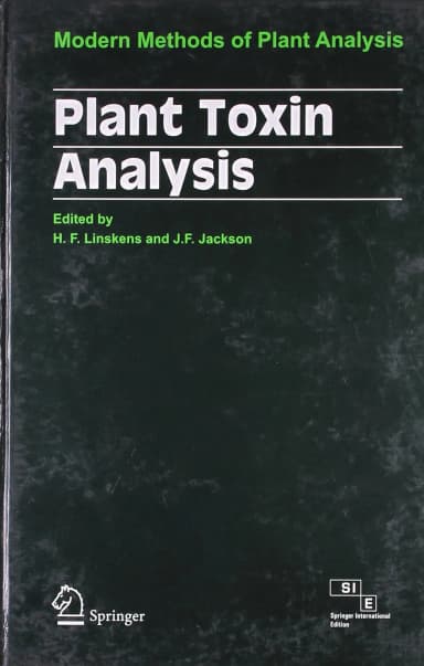 Image of - Plant Toxin Analysis Modern Methods of Plant Analysis | Hardcover