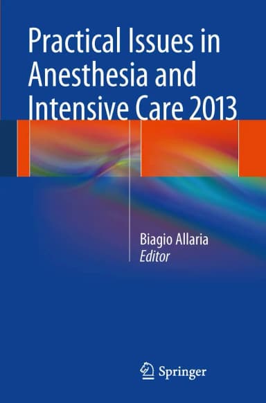 Image of - Practical Issues in Anesthesia and Intensive Care 2013 | Paperback
