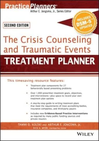Image of - Practice Planners The Crisis Counseling and Traumatic Events | 2nd Edition | Paperback
