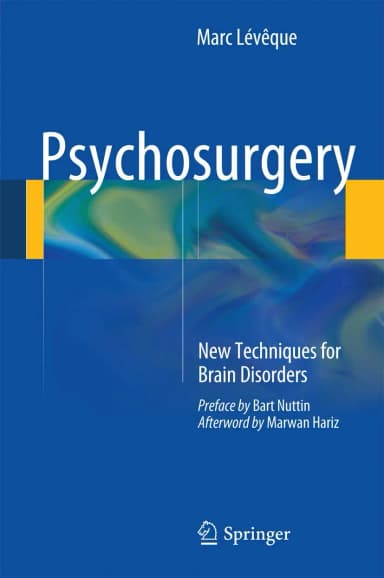 Image of - Psychosurgery New Techniques for Brain Disorders | Hardcover