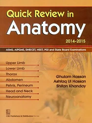 Image of - Quick Review in Anatomy 2014-2015 | Paperback
