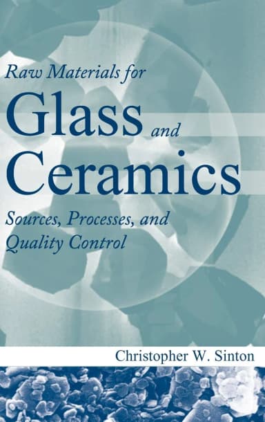 Image of - Raw Materials for Glass and Ceramics Sources | Processes | and Quality Control | Hardcover