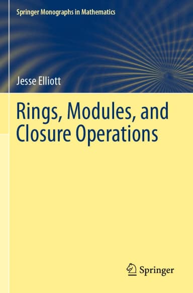 Image of - Rings Modules And Closure Operations | Paperback