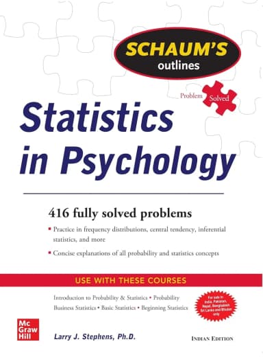 Image of - Schaum's Outline Of Statistics In Psychology Problem Solved | Paperback