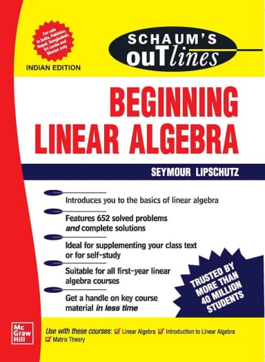 Image of - Schaum's Outlines Of Beginning Linear Algebra | Paperback
