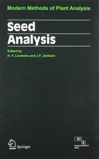 Image of - Seed Analysis Modern Methods of Plant Analysis | Hardcover