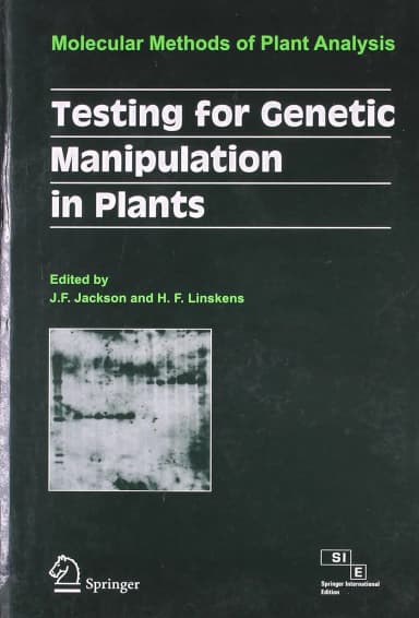 Image of - Testing for Genetic Manipulation In Plants Modern Methods of Plant Analysis | Hardcover