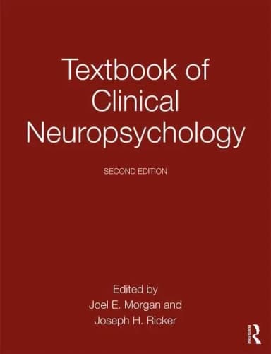 Image of - Textbook of Clinical Neuropsychology | 2nd Edition | Hardcover