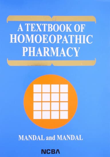 Image of - A Textbook Of Homoeopathic Pharmacy | Paperback