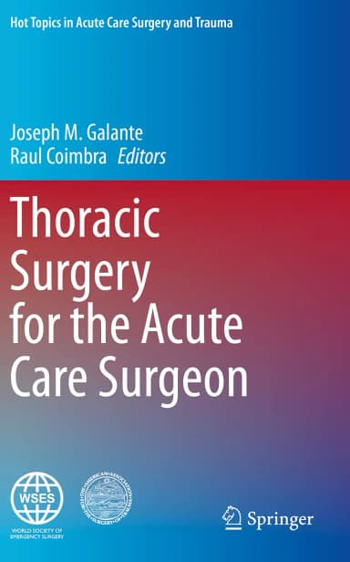 Image of - Thoracic Surgery For The Acute Care Surgeon | Paperback