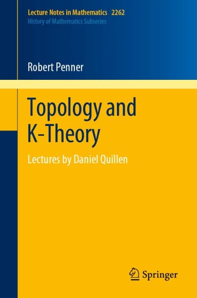 Image of - Topology And K Theory Lectures By Daniel Quillen | Paperback