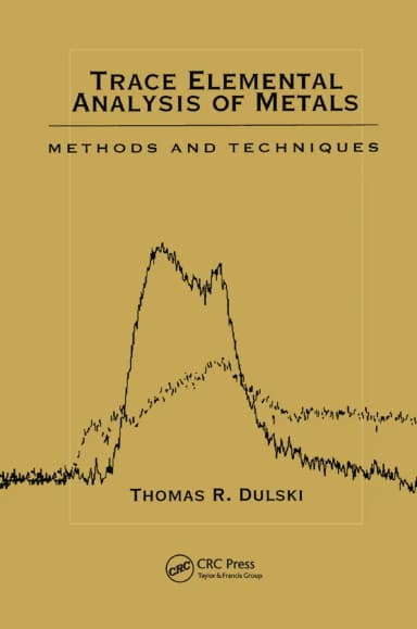 Image of - Trace Elemental Analysis of Metals Methods and Techniques | Paperback
