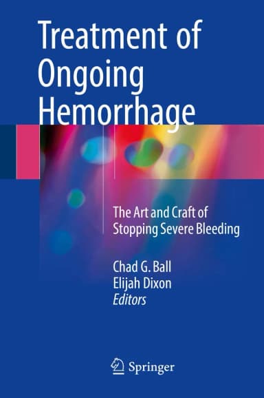 Image of - Treatment of Ongoing Hemorrhage | Hardcover