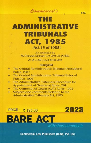 Image of - Administrative Tribunals Act, 1985 alongwith Allied Rules