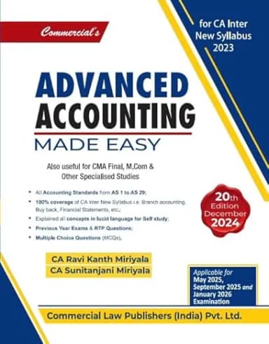 Image of - Advanced Accounting Made Easy 20th Edition