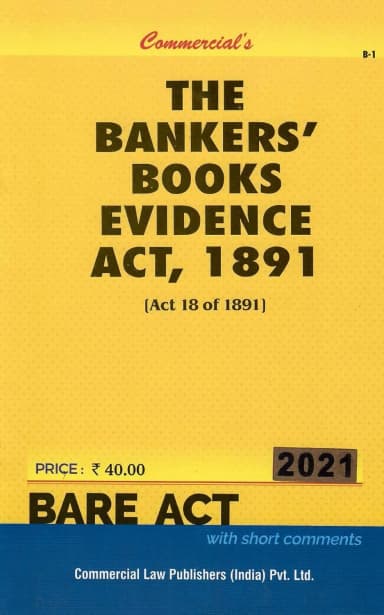 Image of - Bankers’ Books Evidence Act, 1891