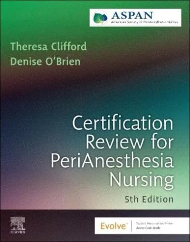 Image of - Certification Review for PeriAnesthesia Nursing -5th Edition