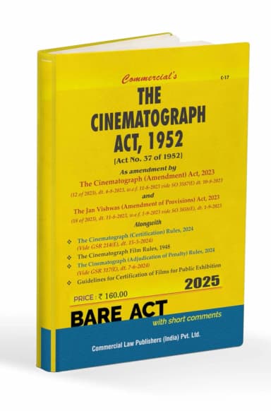 Image of - Cinematograph Act, 1952 with Rules