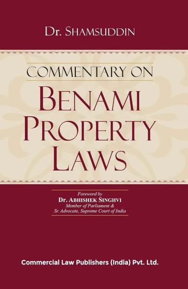 Image of - Commentary on Benami Property Laws 2021 Edition