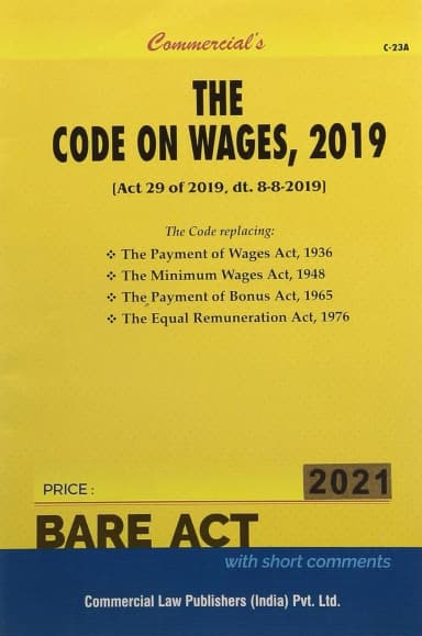 Image of - Code on Wages, 2019 along with Code on Wages (Central Advisory Board) Rules, 2021
